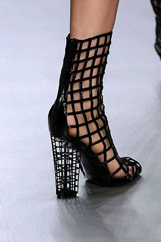 ysl caged booties