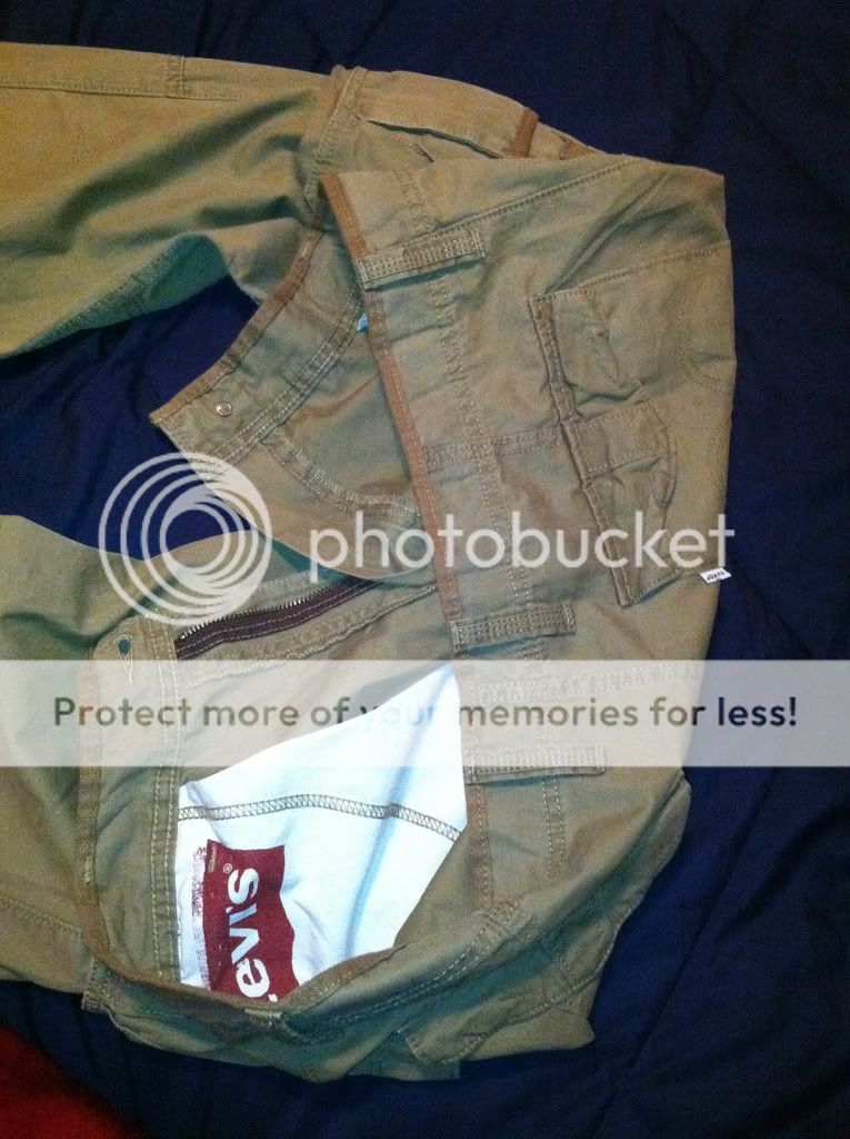 Worn Once To Try On) Levis Levis Cargo Khaki Brown Beige Tan Cream 