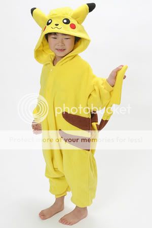   Pokemon Pikachu costumes for kids Kigurumi pajamas halloween costumes